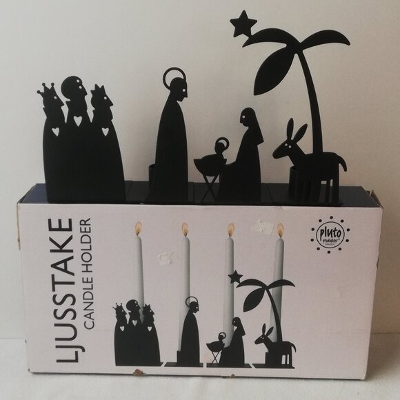 Ljsstake Nativity Scene Candle Holder Set of 4 - Picture 2 of 7